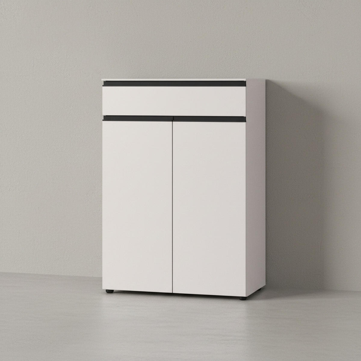 AKTENSCHRANK mit Schublade Soft-Close 81x120x40 cm Greige - Beige, Holzwerkstoff (81/120/40cm) - KADIMA DESIGN