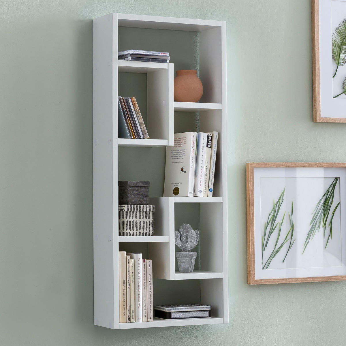 WANDREGAL ITTER Spanplatte Freischwebend Modern, Weiß 36x15x90 cm - Weiß, Holz (36/90/15cm) - KADIMA DESIGN