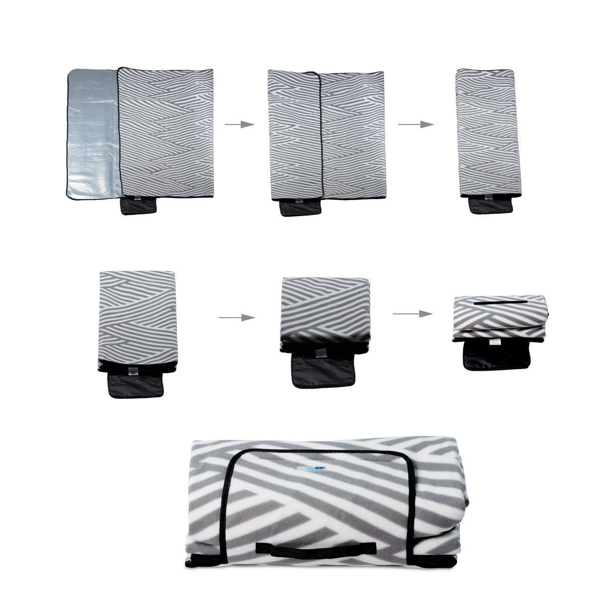 PIKNIK odeja - večbarvno, kovina/tekstil (200/200cm) - Relaxdays