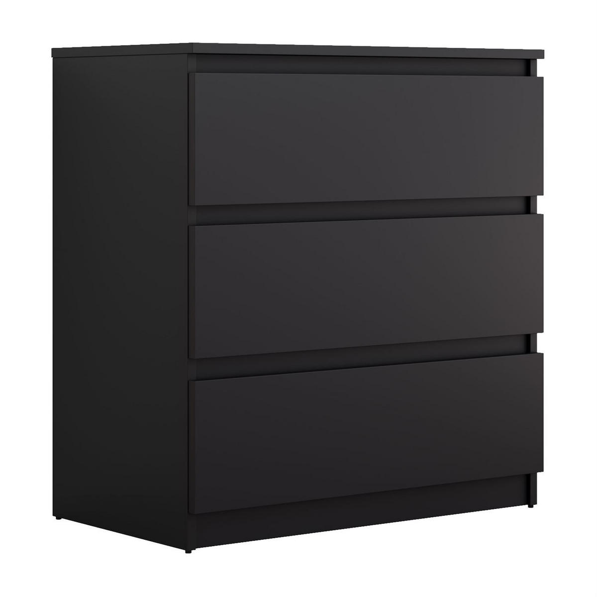 MODERNE Sideboard HANA M3 Schwarz matt - Schwarz, Holzwerkstoff (70/75/40cm) - Lookway
