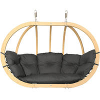 HÄNGESESSEL CALLISTO ,Dunkelgrau - Dunkelgrau, Holz/Textil (175/120/82cm) - KONSIMO®