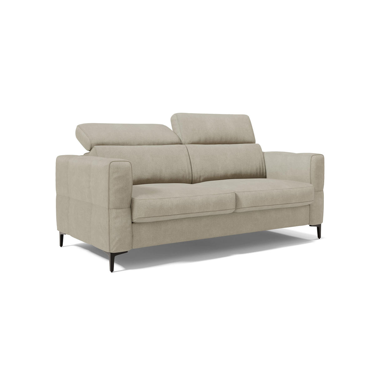 SCHLAFSOFA Gardenia - Creme, Metall (178/88/94cm) - Divani.store
