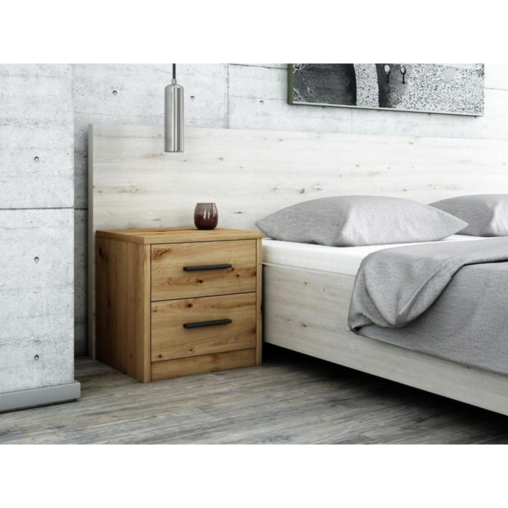 Thumbnail - Matkam Möbel Nachttisch, Eiche Artisan, Holzwerkstoff, 40x41x35 cm, Schlafzimmer, Nachttische