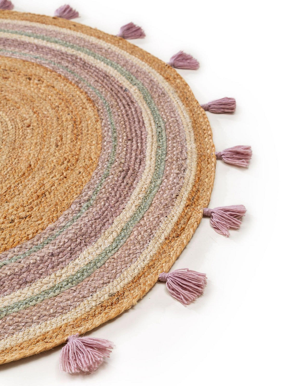 DĚTSKÝ koberec Lovis Fialová ø 115 cm kulatý - fialová, textil/přírodní materiály (115/1cm) - KUNSTLOFT