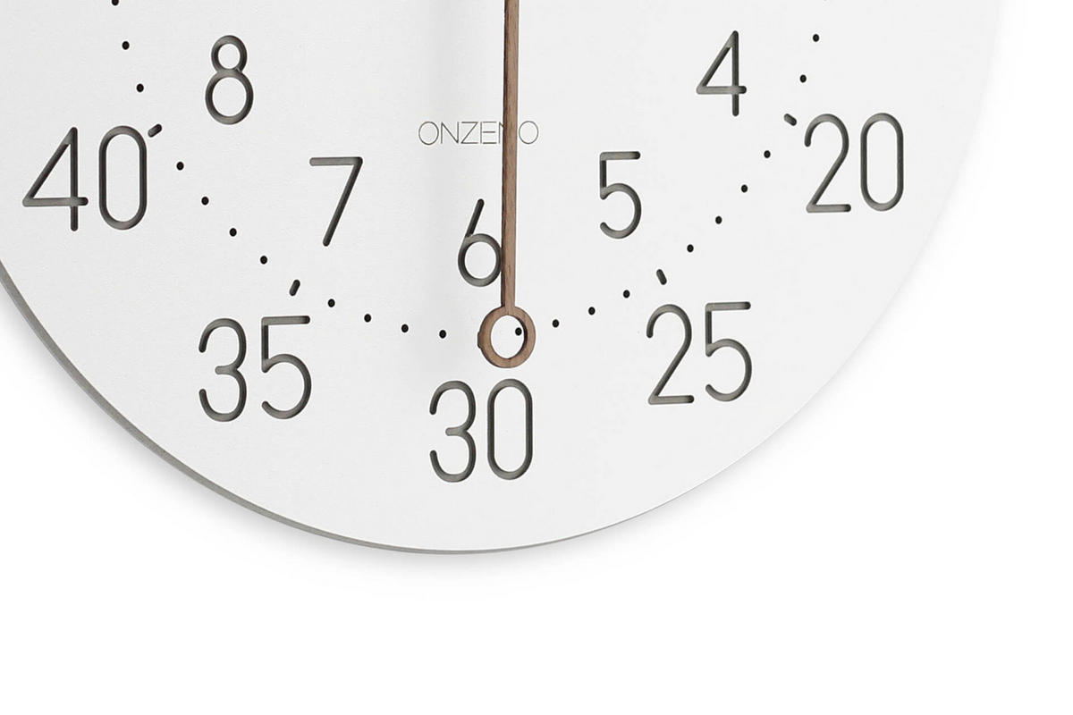 WANDUHR Design Weiß 29/29 cm - Weiß, Holzwerkstoff (29/29/1cm) - ONZENO