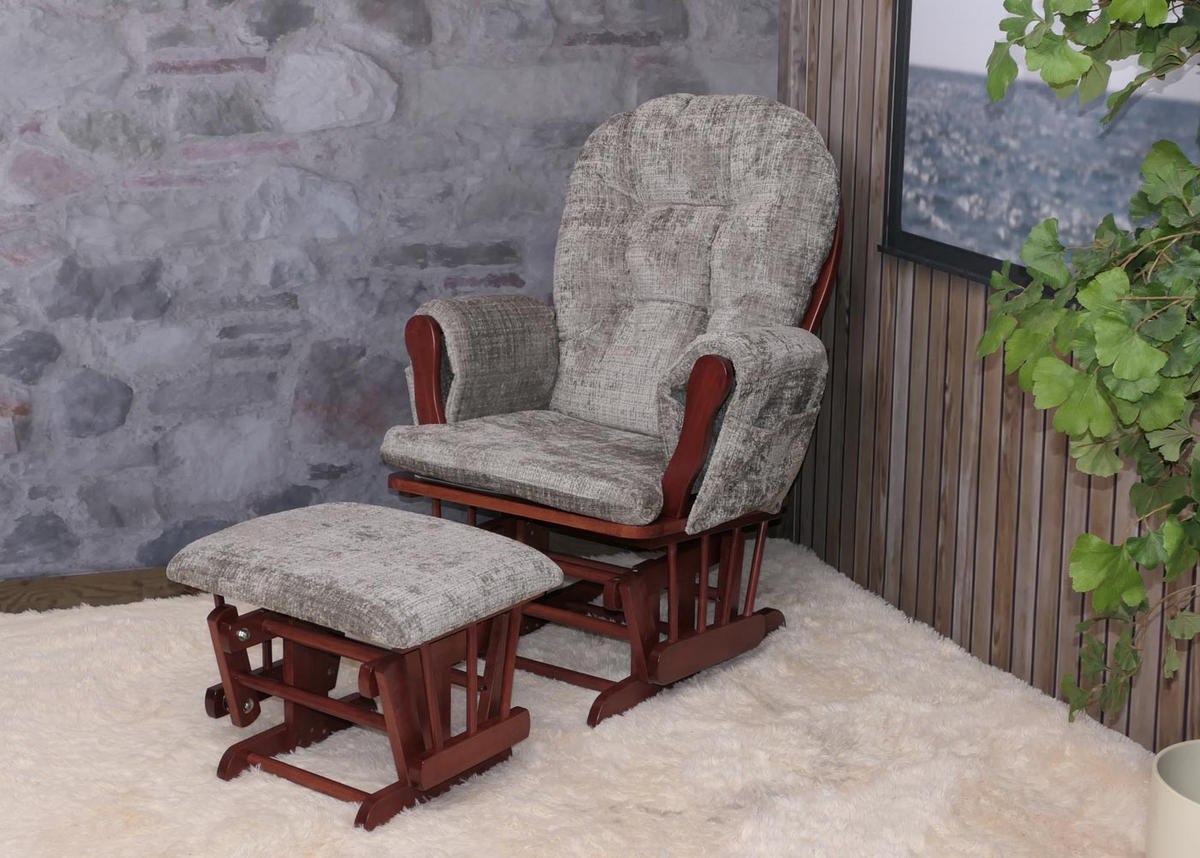 RELAXSESSEL Hellgrau, Braun - Hellgrau/Braun, Textil (75/100/71cm) - MCW
