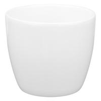 BLUMENTOPF Sylt Keramik Ø 13 cm Höhe 12 cm rund rund Weiß glänzend - Weiß, Keramik (13/12cm) - LENI