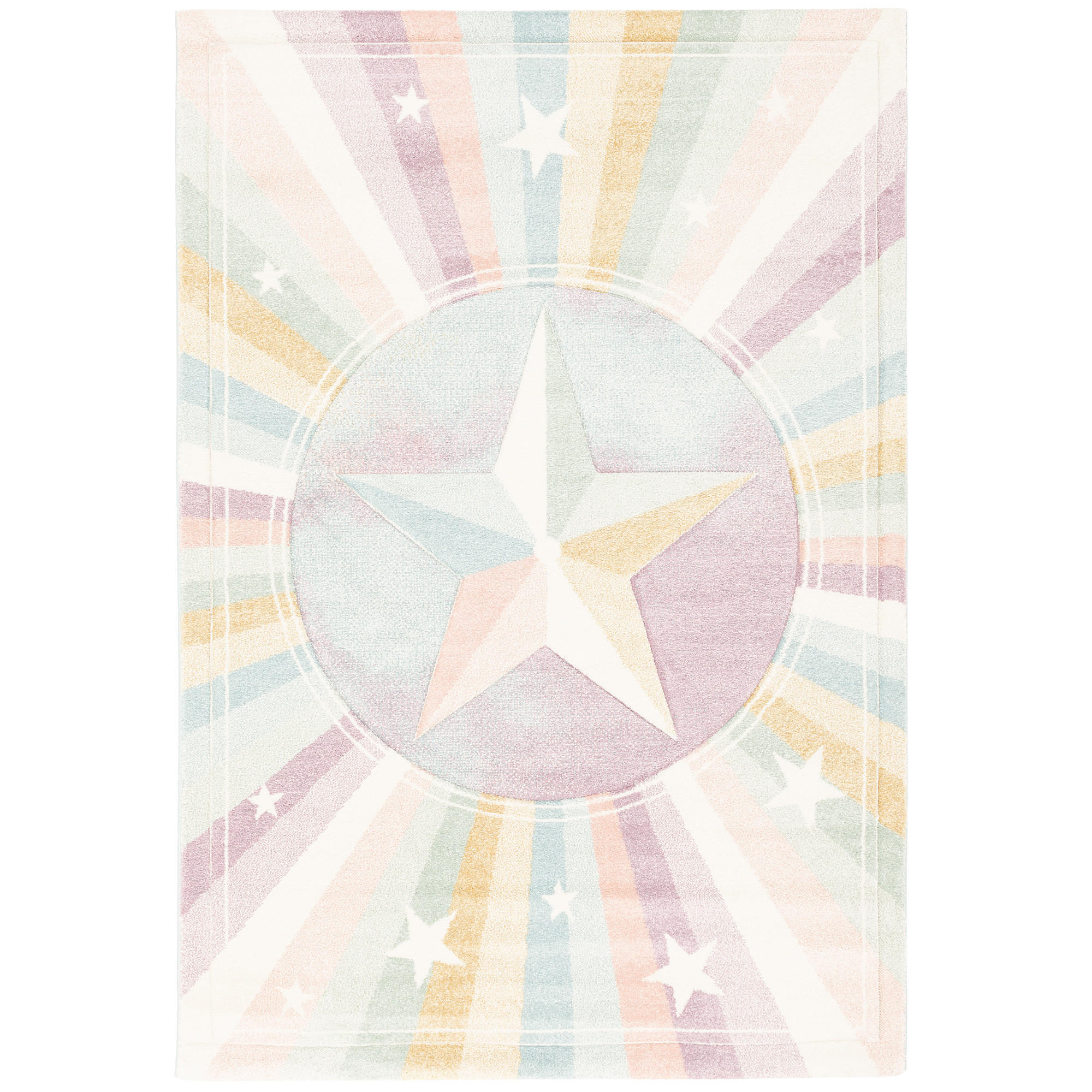 KINDER TEPPICH MAUI KIDS RAINBOW STAR - Multicolor, Textil (120/170cm) - Pergamon