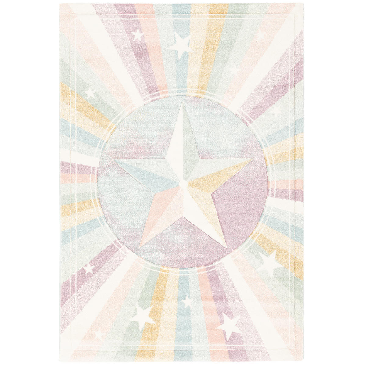 KINDER TEPPICH MAUI KIDS RAINBOW STAR - Multicolor, Textil (120/170cm) - Pergamon