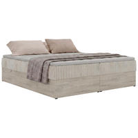 BOXBETT NORDIC ZERO 180/200 - Beige Cord - Topper Visco - H3 - Beige/Schwarz, Kunststoff/Textil (180/200cm) - MKS