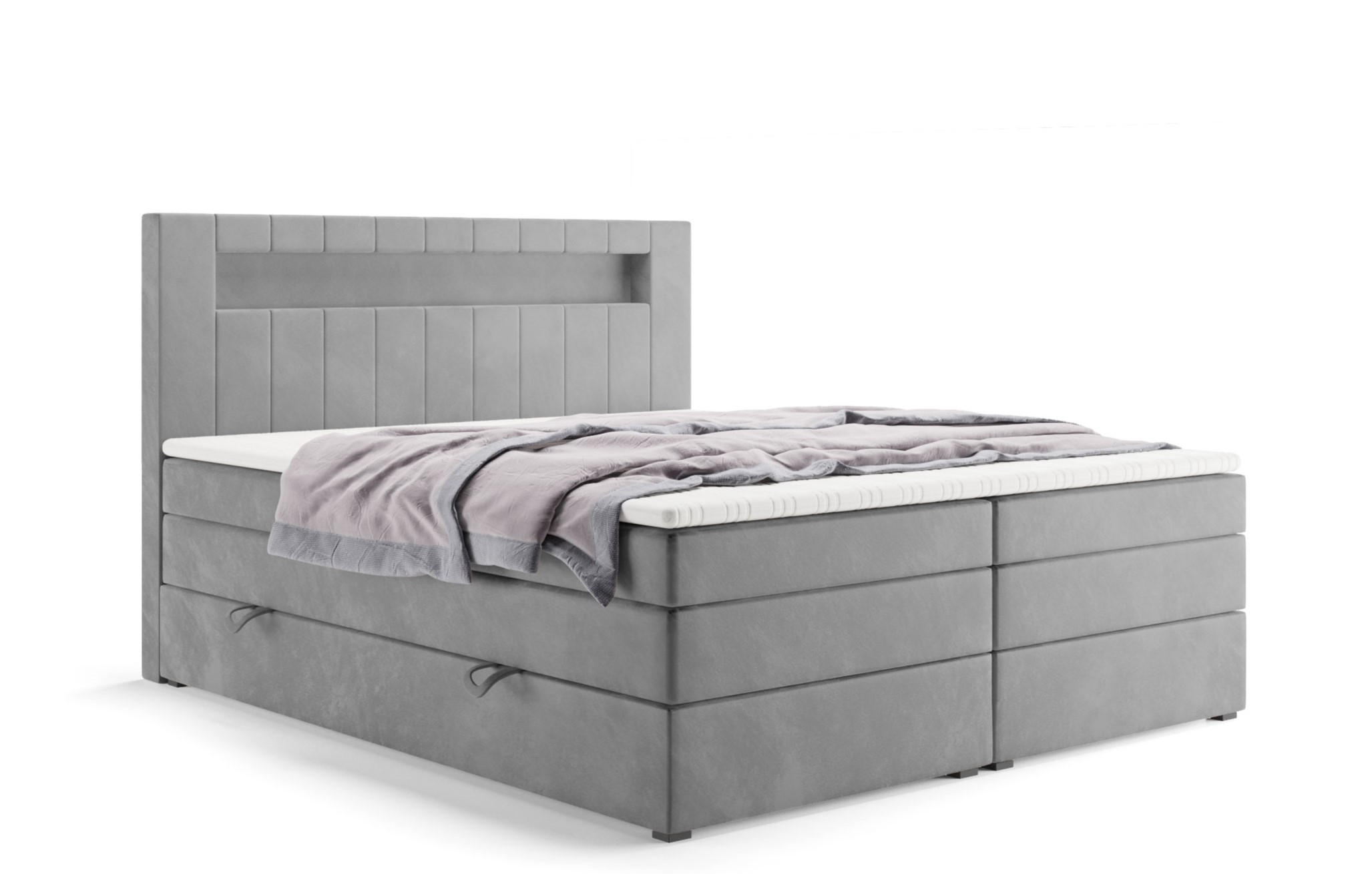 Labett Boxspringbett Grau 180x200 cm