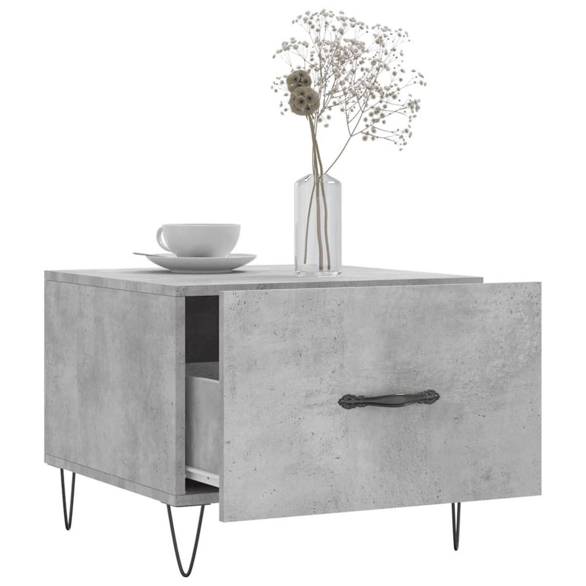 COUCHTISCH Betongrau 50x50x40 cm Holzwerkstoff - Grau, Holzwerkstoff (50/50/40cm) - furnicato