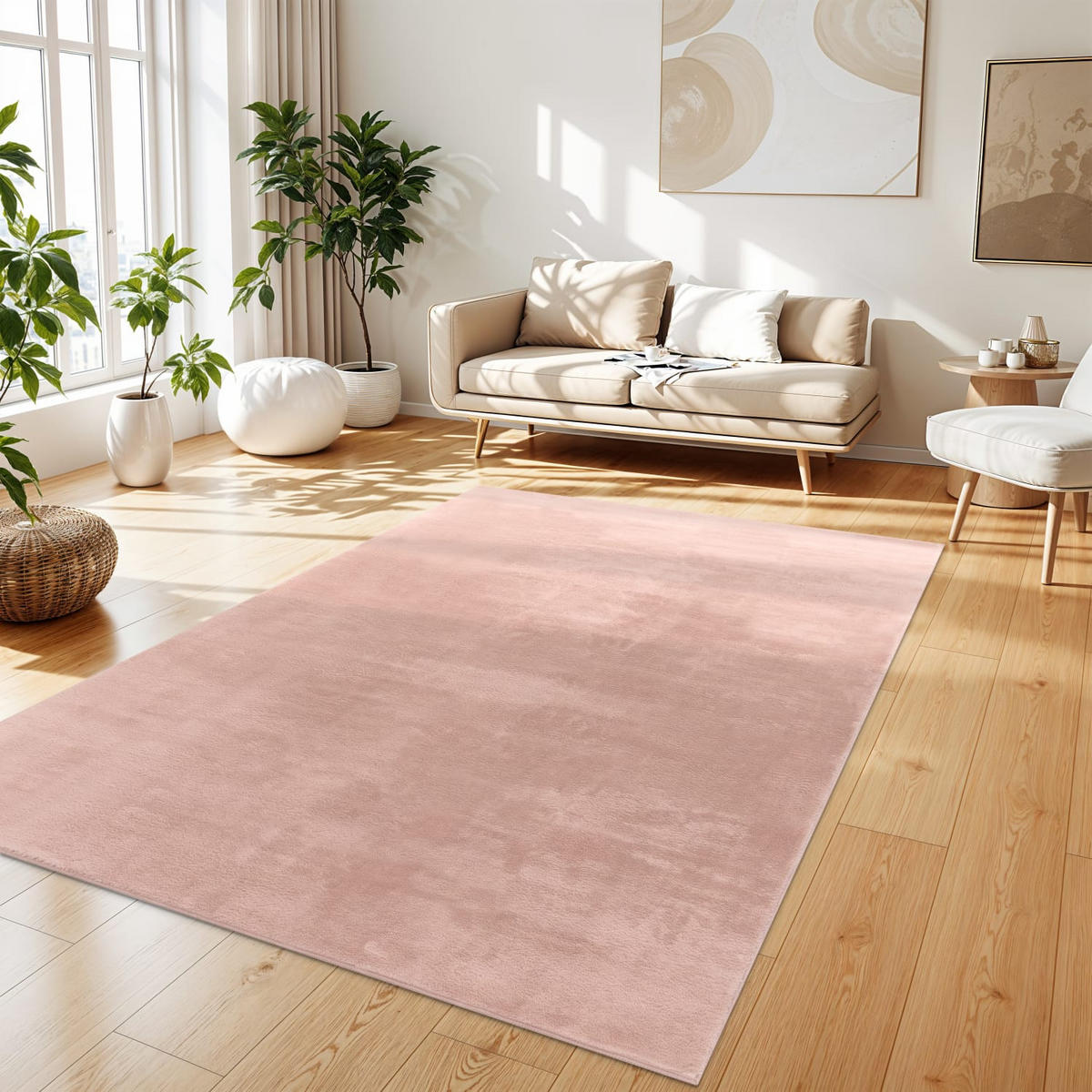 HOCHFLORTEPPICH 160/220 cm Soft 380 - Pink, Kunststoff (160/220cm) - Paco Home