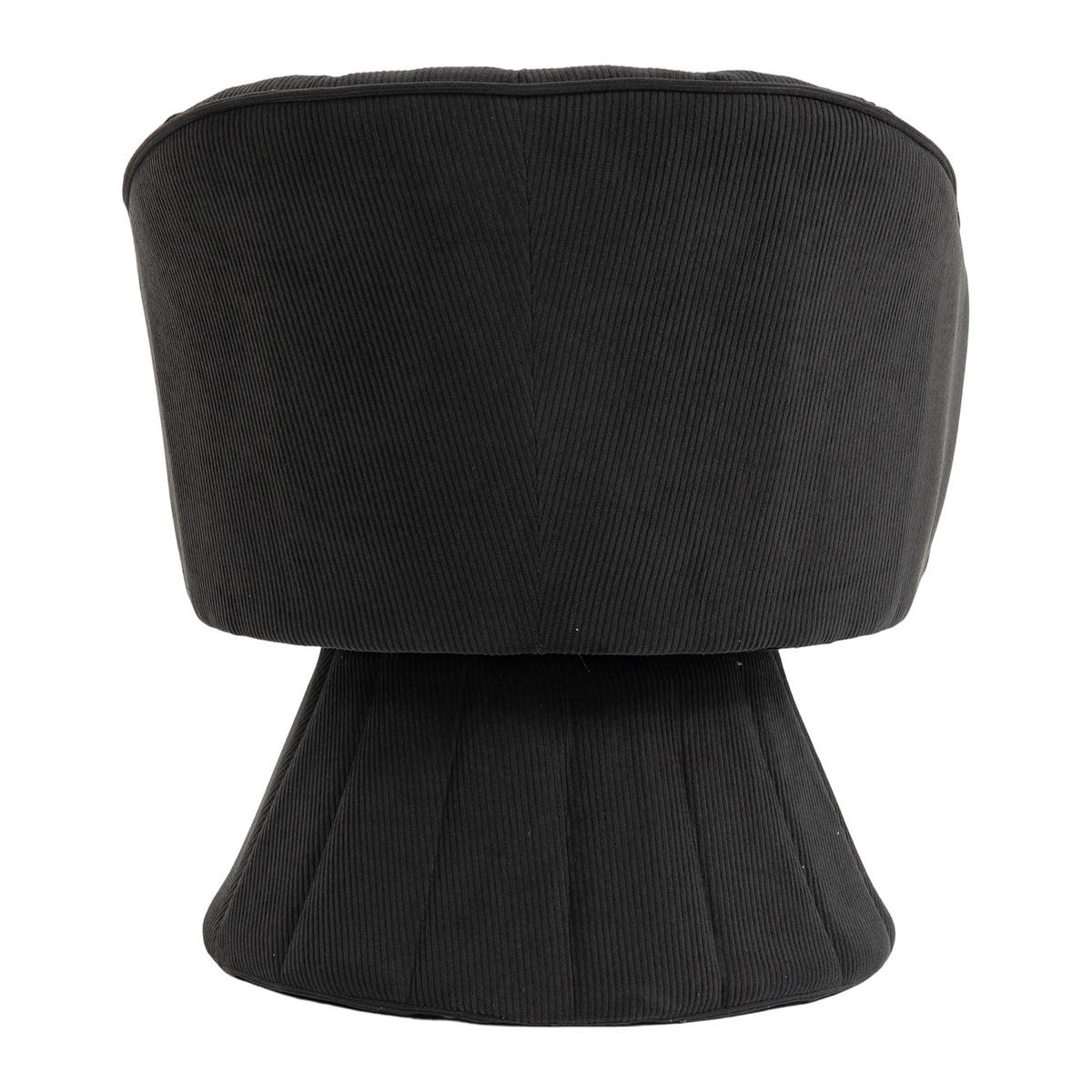 DREHSTUHL Drehsessel Loungesessel mit Polsterung,360°,Cord,Schwarz - Schwarz, Textil (70/72/66cm) - LVHOM