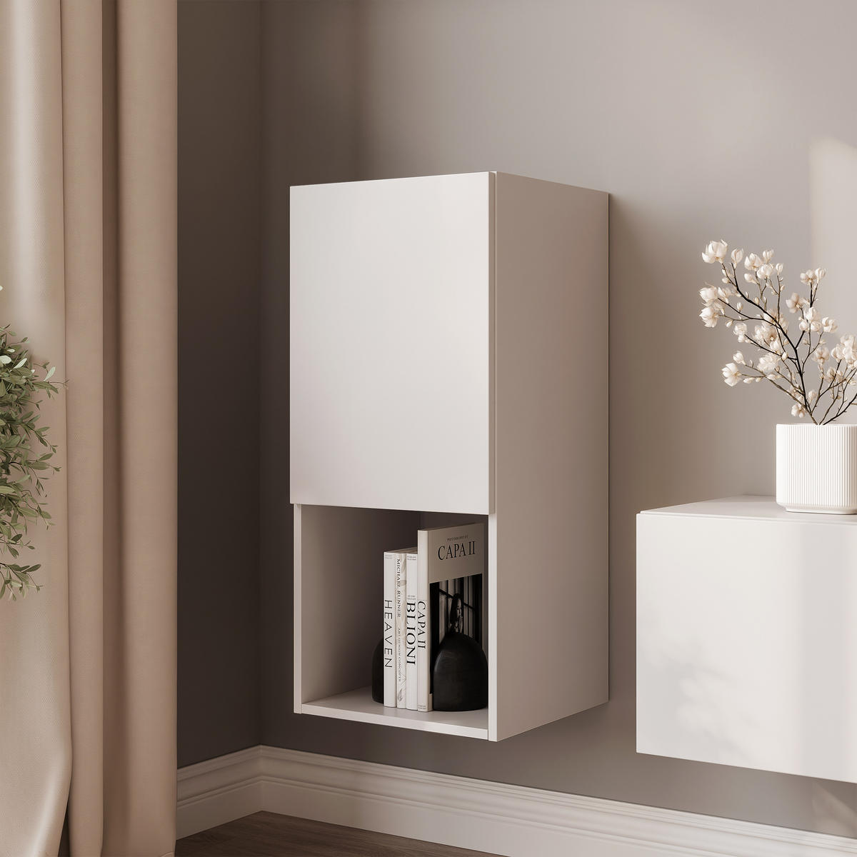 HÄNGESCHRANK ANGEL LINE 40/40/90 cm Kaschmir - Kaschmir, Holzwerkstoff (40/90/40cm) - Idohome