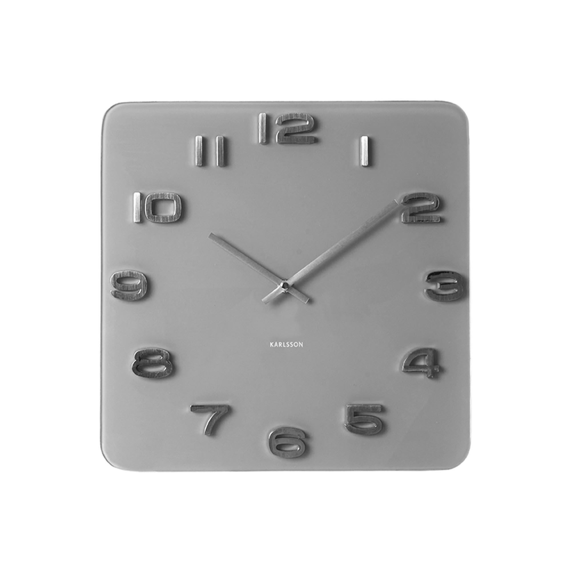 Karlsson Wanduhr Grau 35x35x4 cm