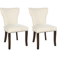 WOHNZIMMERSTUHL 2er Set Stoff creme - Creme, Holz/Textil (52/90/59cm) - CLP