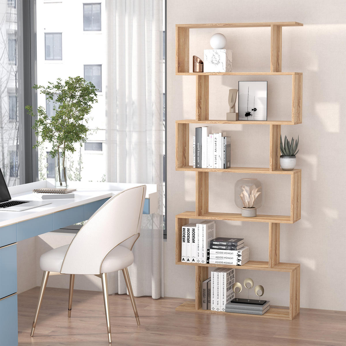 BÜCHERREGAL Eichefarben Hell 80/23/192 cm - Eichefarben, Holzwerkstoff (23/192/80cm) - PANGIVO