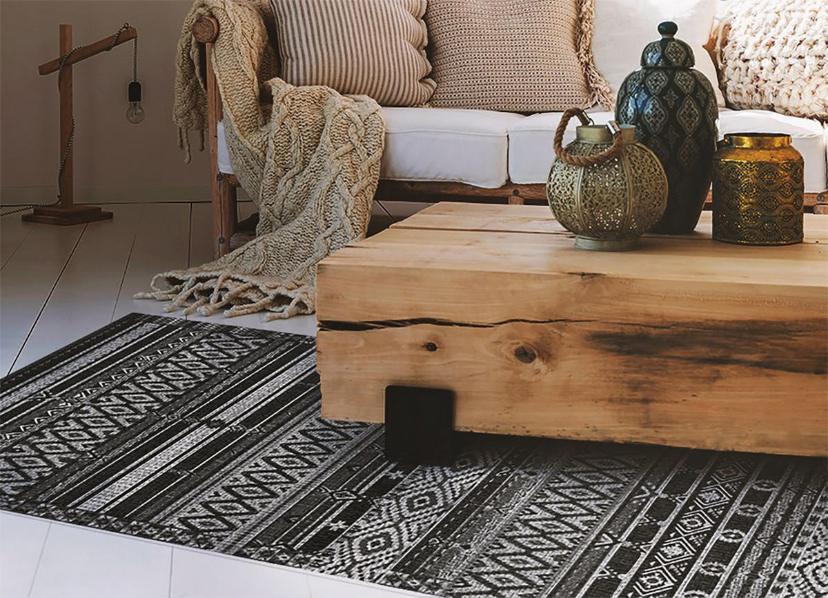 VINYL-TEPPICH 210x140 cm Dunkelblau - Dunkelblau, Kunststoff (140/1.6cm) - ArtPrintCave