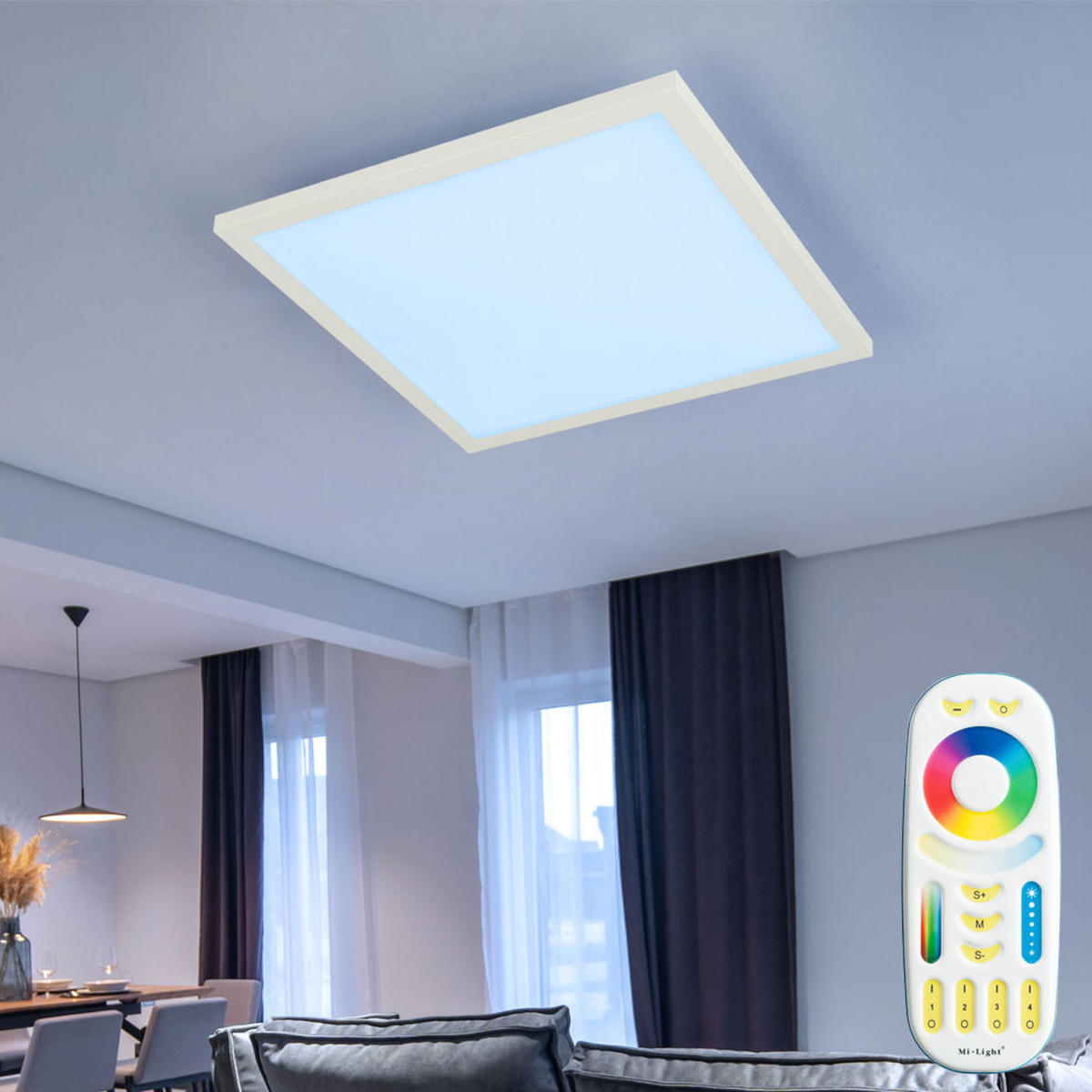 LED PANEL Weiß ROSI 45 cm - Weiß, Metall (45/45/4.5cm) - Globo Lighting