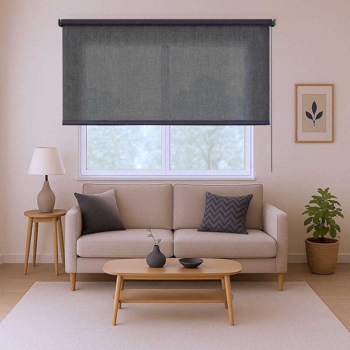 ROLLO | Deco Grau, 140 cm x 180 cm - Grau, Kunststoff (140/180cm) - STORESDECO