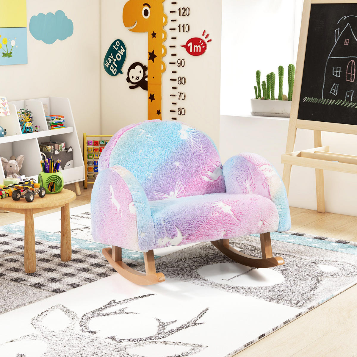 KINDERSOFA 46cm Mehrfarbig - Multicolor, Textil (48/46/50cm) - COSTWAY