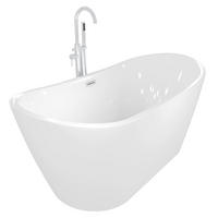 BADEWANNE freistehend F03 Armatur AF02 - Weiß, Glas/Kunststoff (80/72/180cm) - AcquaVapore by Sandra Jentho