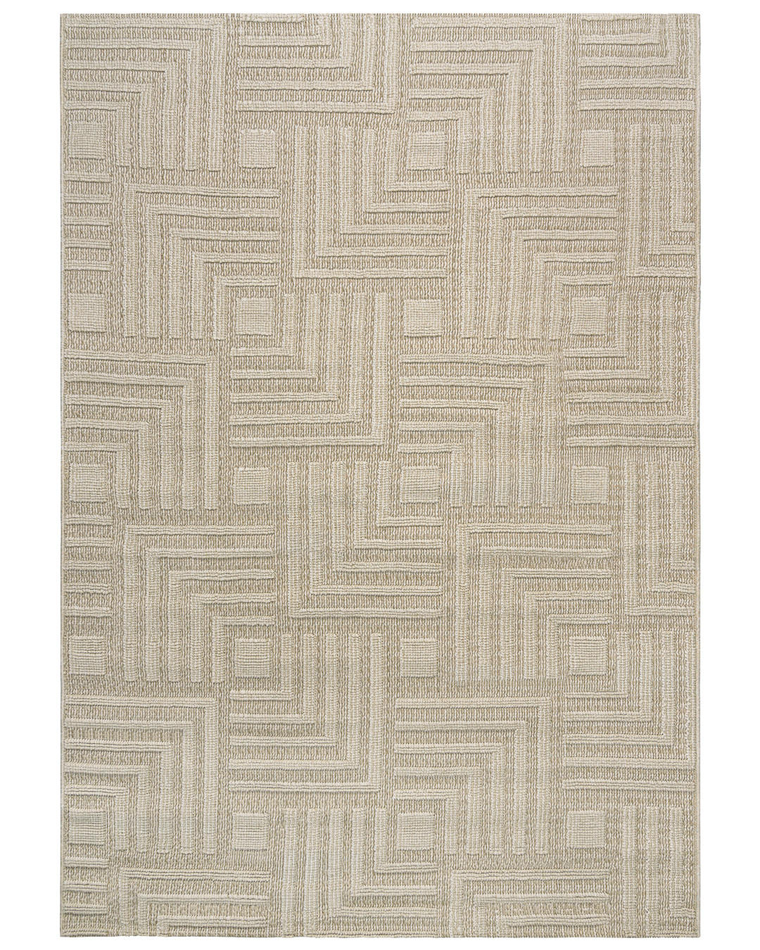 TEPPICH In-& Outdoor Cangas Enredo Mazovia 120x170cm Beige Creme Abstrakt Kurzflor - Creme, Textil (120/170cm) - Mazovia