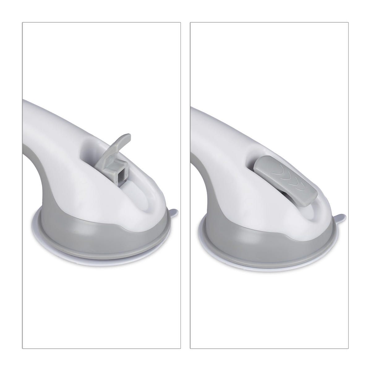 2xSAUGGRIFF - Weiß, Kunststoff (10/7.5/29.5cm) - Relaxdays