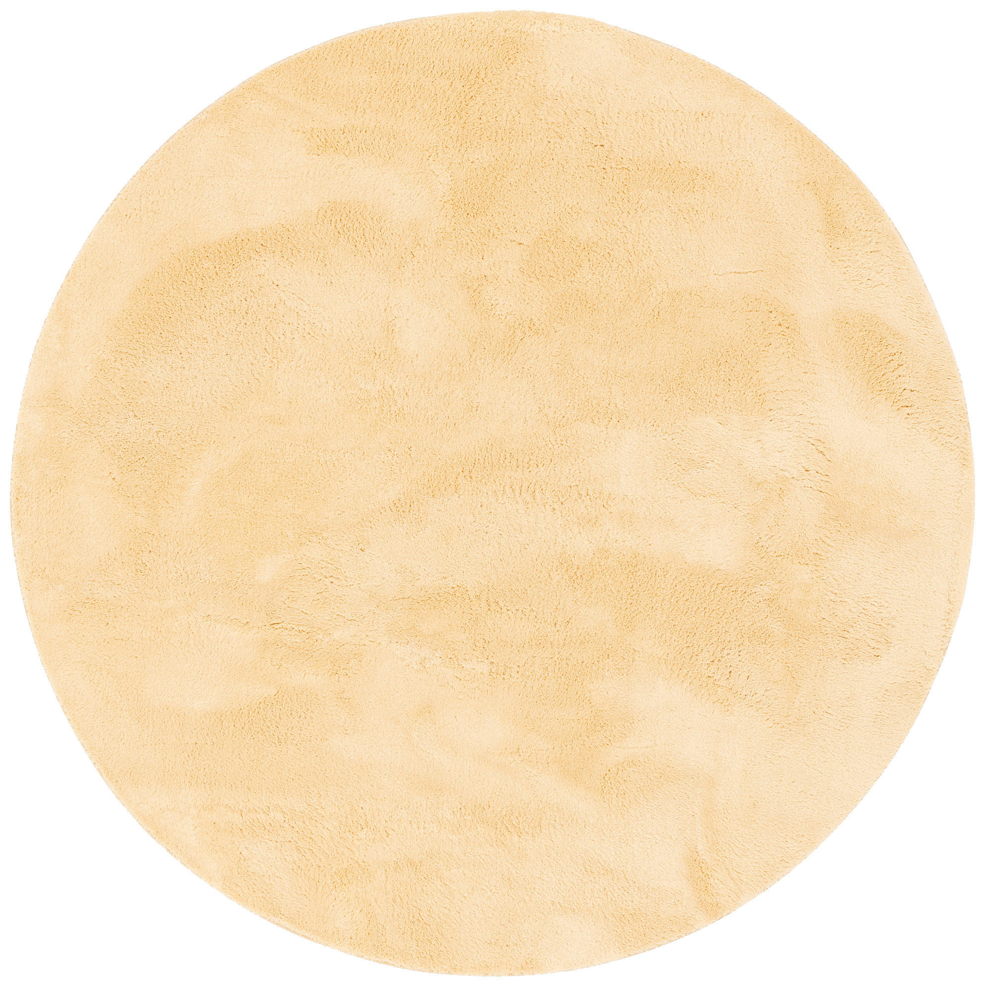 FELLTEPPICH SUPER SOFT PEARL RUND - Gelb, Textil (120/120cm) - Pergamon