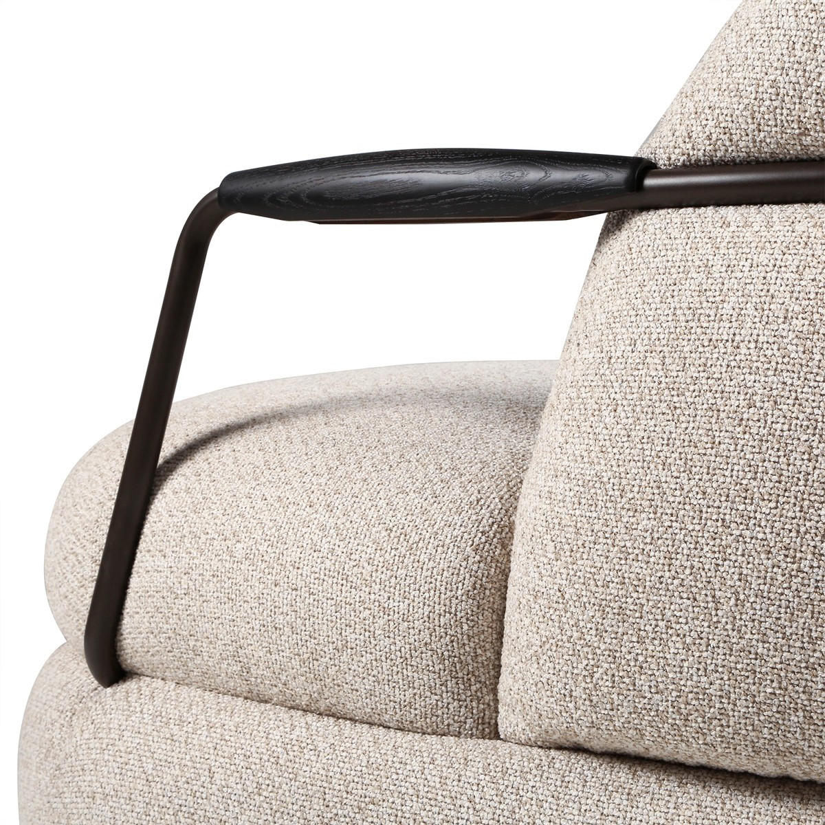 SESSEL aus ecrufarbenem Stoff 92/77/82 cm - Beige, Textil (92/77/82cm) - Signature