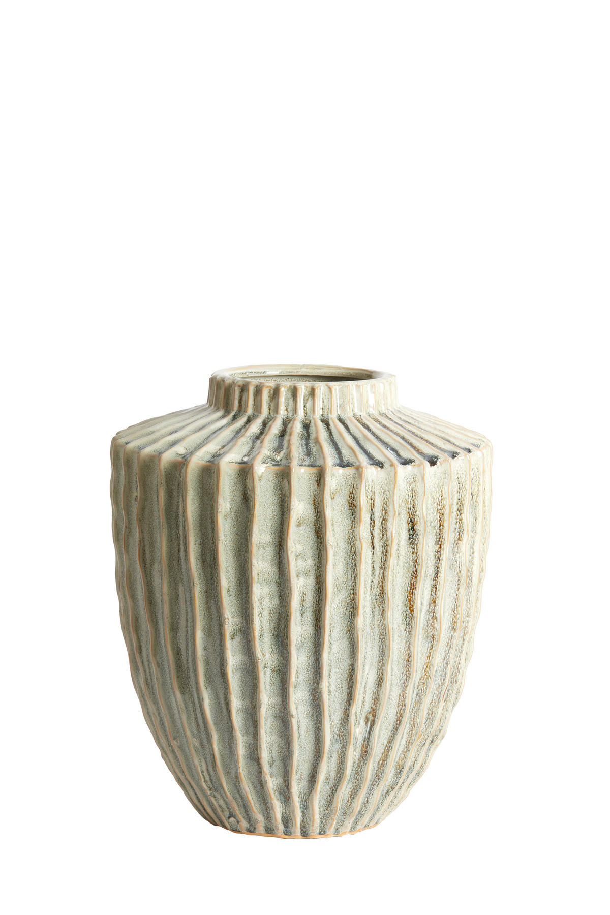 VAZE Talea Grün 30/30/32 cm - Salbeigrün, Keramik (32cm) - Light & Living