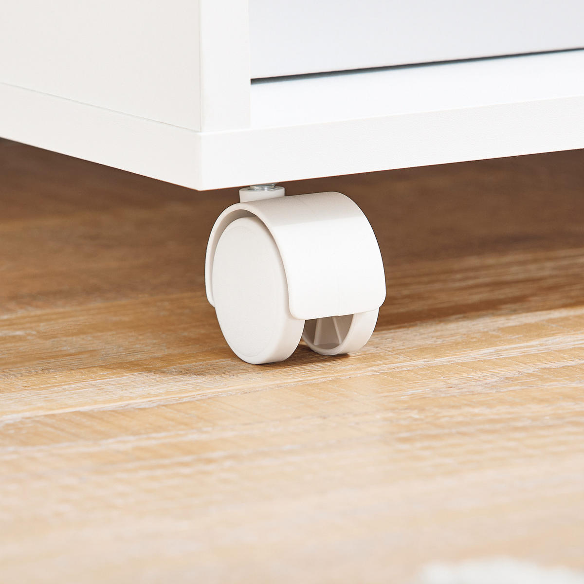 ROLLCONTAINER Weiß-Natur - Weiß, Holzwerkstoff (63/88/42cm) - SoBuy