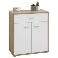 KOMMODE TOMMY - Weiß/Sonoma Eiche, Holzwerkstoff (60/70/30cm) - CARO-Möbel