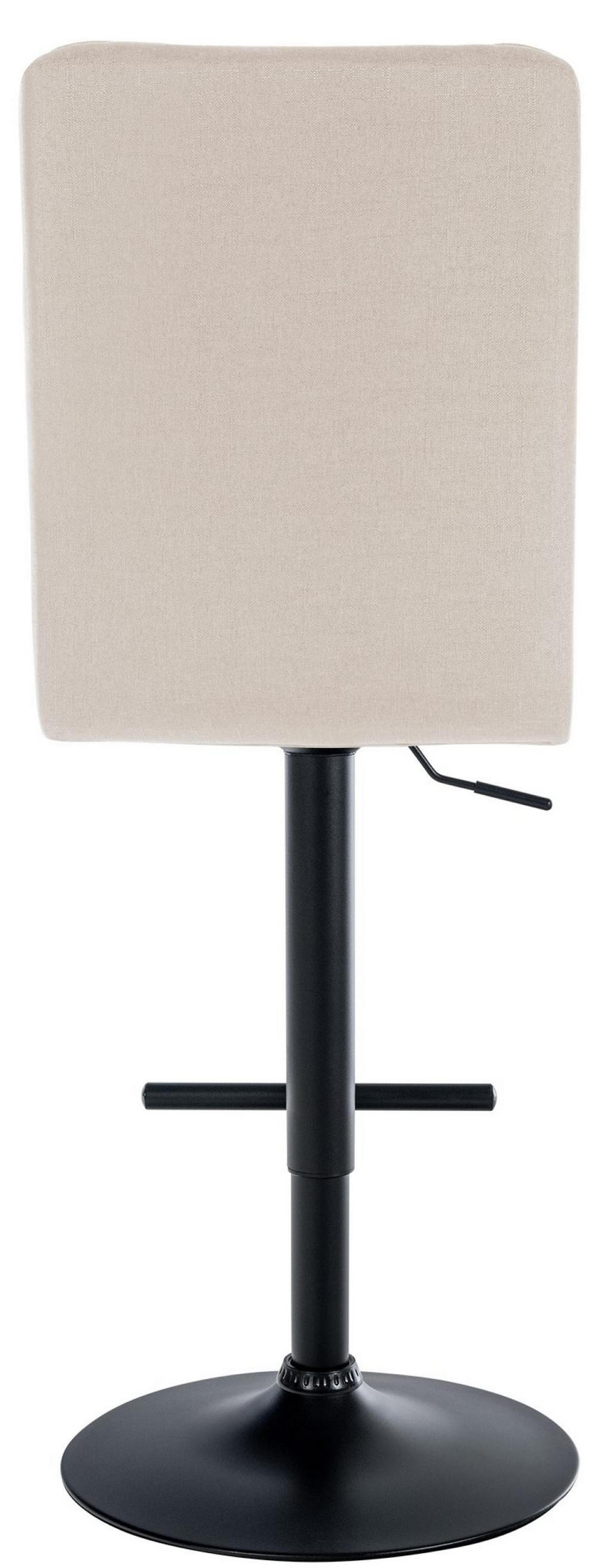 BARHOCKER Stoff creme - Creme/Schwarz, Textil/Metall (45/112/54cm) - CLP