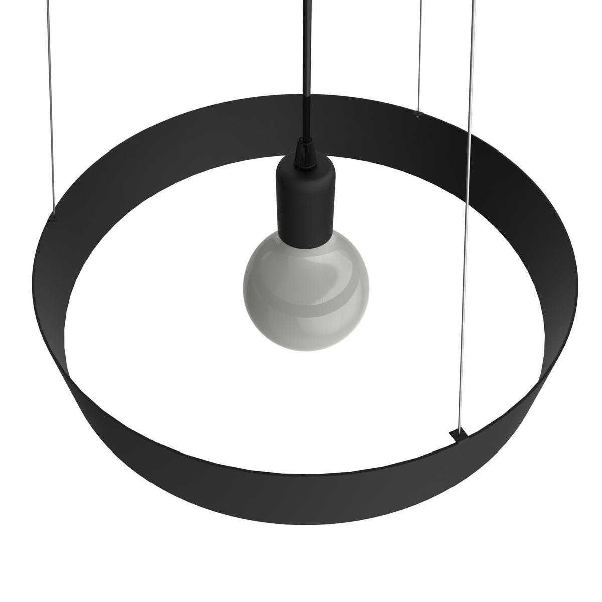 HÄNGELEUCHTE - Schwarz, Metall (40/40/6cm) - Lumicom