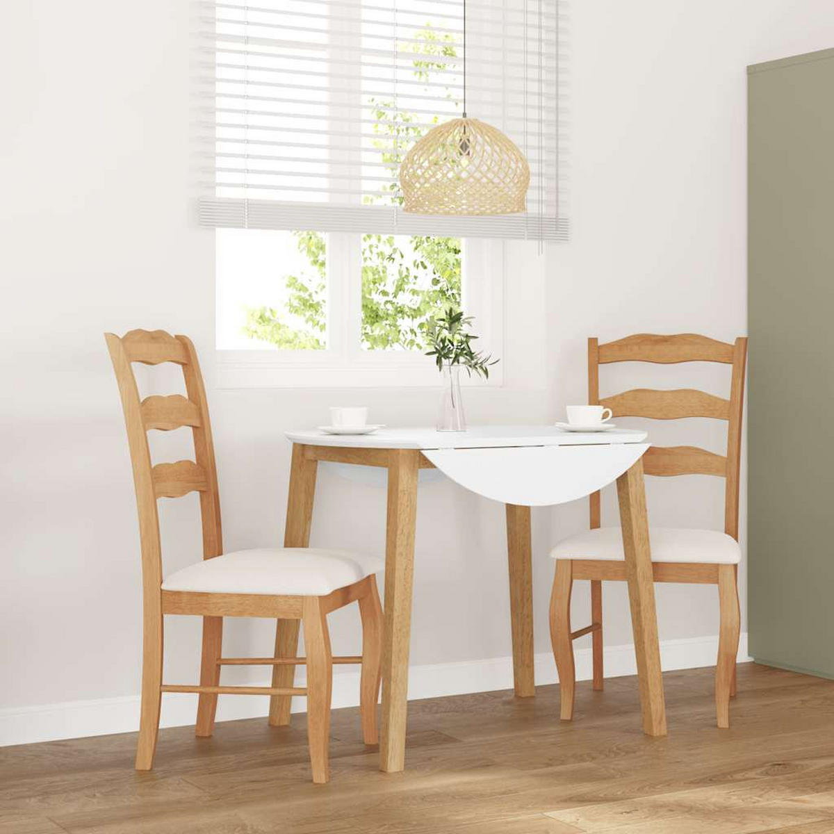 ESSZIMMERSTÜHLE Resz mit Kissen 2er-Set Hellbraun-Creme - Creme, Holz (48/99/53.5cm) - DELUKE