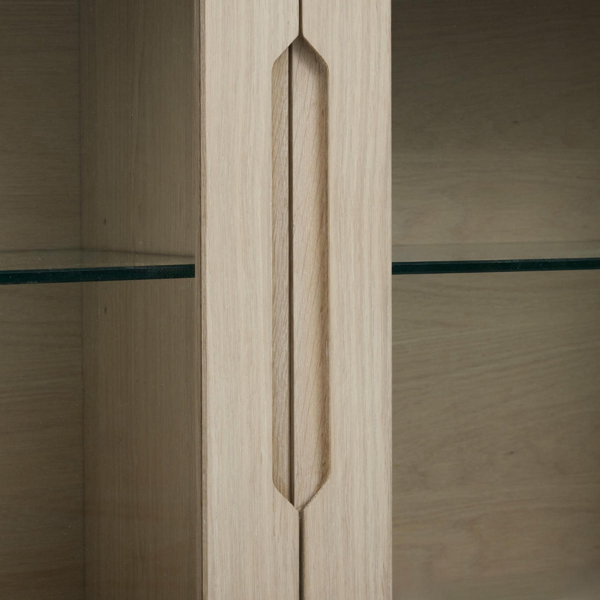 VITRINE Eiche bianco - Eiche Bianco/Eichefarben, Holzwerkstoff (160/60/37cm) - Furnhouse