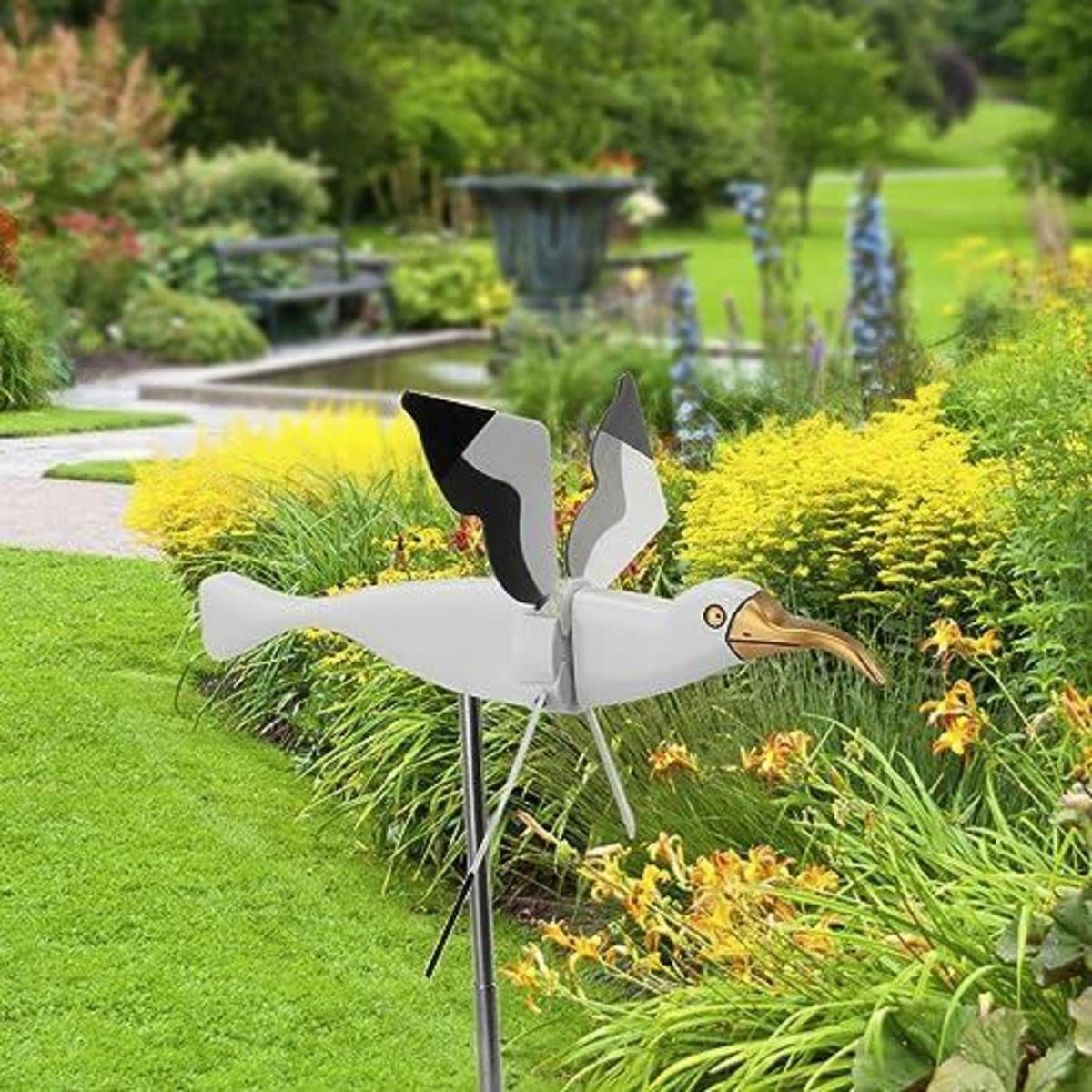WINDSPIEL Möwe Kunstharz-Eisen wetterfest - Multicolor, Kunststoff (26/24.5/1cm)