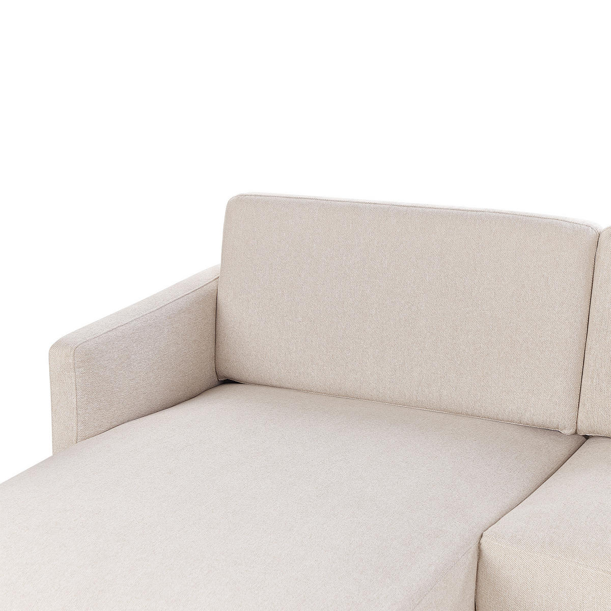 2-SITZER-ECKSOFA Polyester Beige linksseitig Breda - Beige, Textil (192/155cm) - Beliani