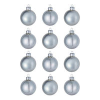 CHRISTBAUMKUGEL (12er-Set) Hang On Kugel Ø6cm - Silberfarben, Glas (6/6/6cm) - Butlers