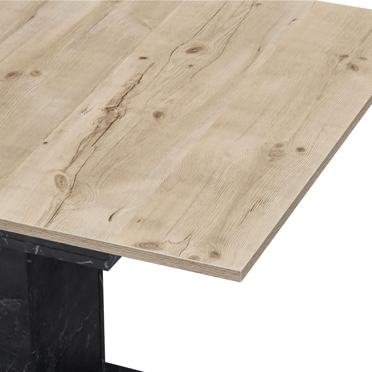 ESSTISCH BOSCO 120-160/80/76 cm - Anthrazit/Eiche San Remo, Holzwerkstoff (80/120/76cm) - B&D Home