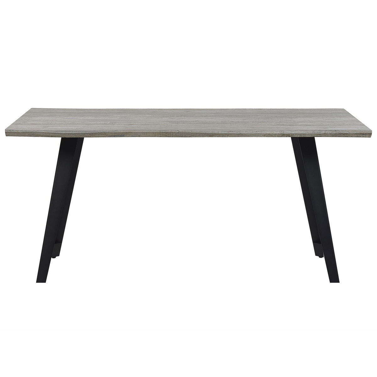 ESSTISCH 160/90/76 cm Grau, Hellbraun, Schwarz Rechteckig - Grau, Holzwerkstoff (160/90/76cm) - Beliani