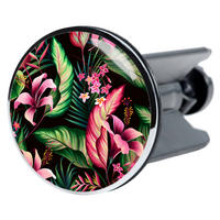 WASCHBECKENSTÖPSEL Bali - Grün, Kunststoff/Metall (4/7/7cm) - Sanilo