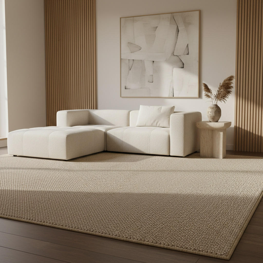 Thumbnail - Kadima Design Teppich, Beige, Textil, Uni, Rechteckig, 140x200 cm, pflegeleicht, Teppiche & Böden, Teppiche, Flachgewebe...