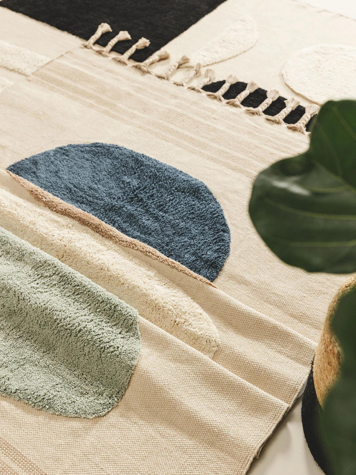 BAUMWOLLTEPPICH Gibson Blau 200x300 cm - Blau, Textil (200/300cm) - benuta Pop