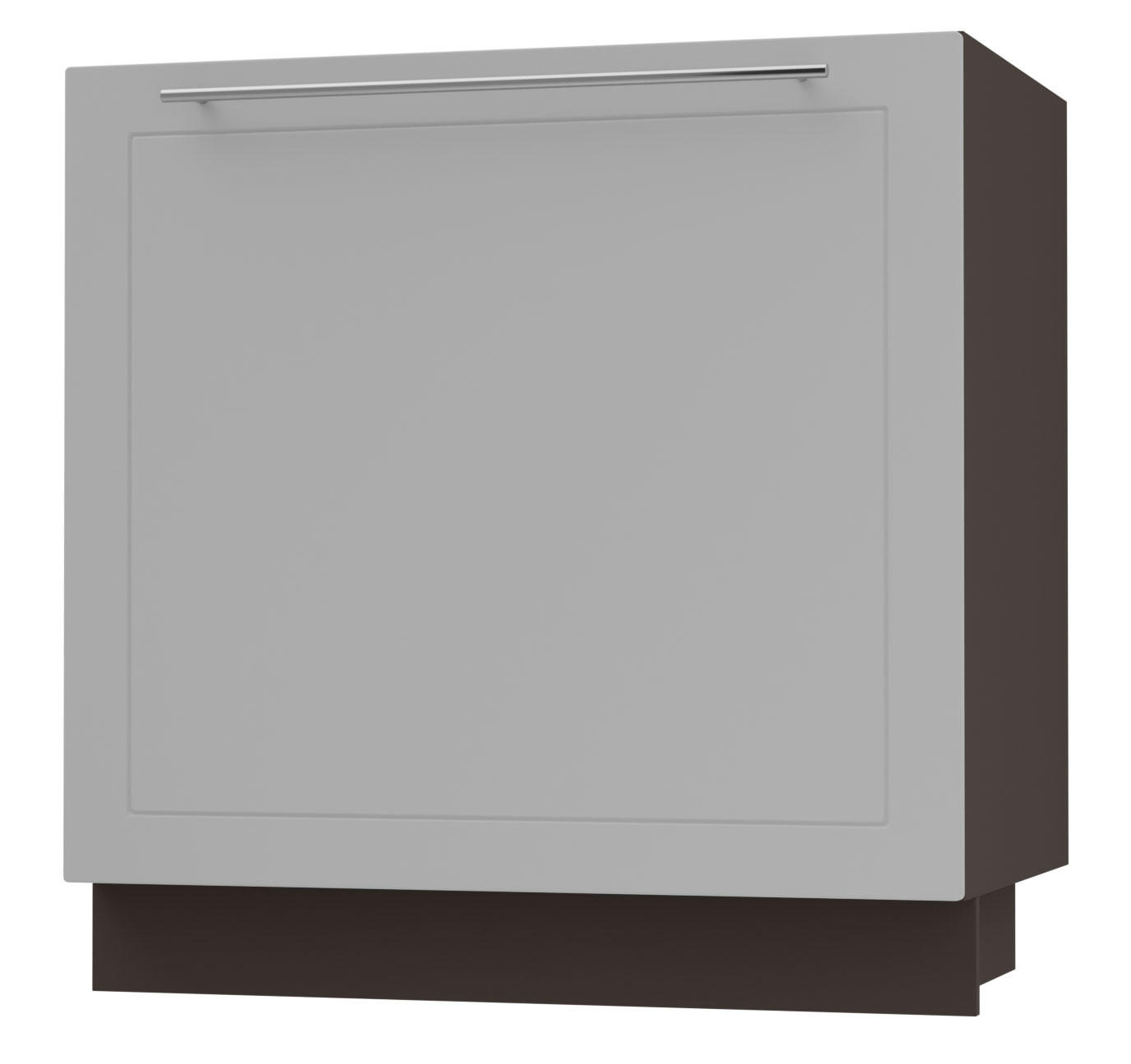 SPÜLENUNTERSCHRANK Bari D1Z/80 Lava / RAL 7040 fenstergrau 80 / 50 / 82cm Blum Teilauszug - Dunkelgrau/Grau, Holz/Holzwerkstoff (80/82/50cm) - Feldmann-Wohnen