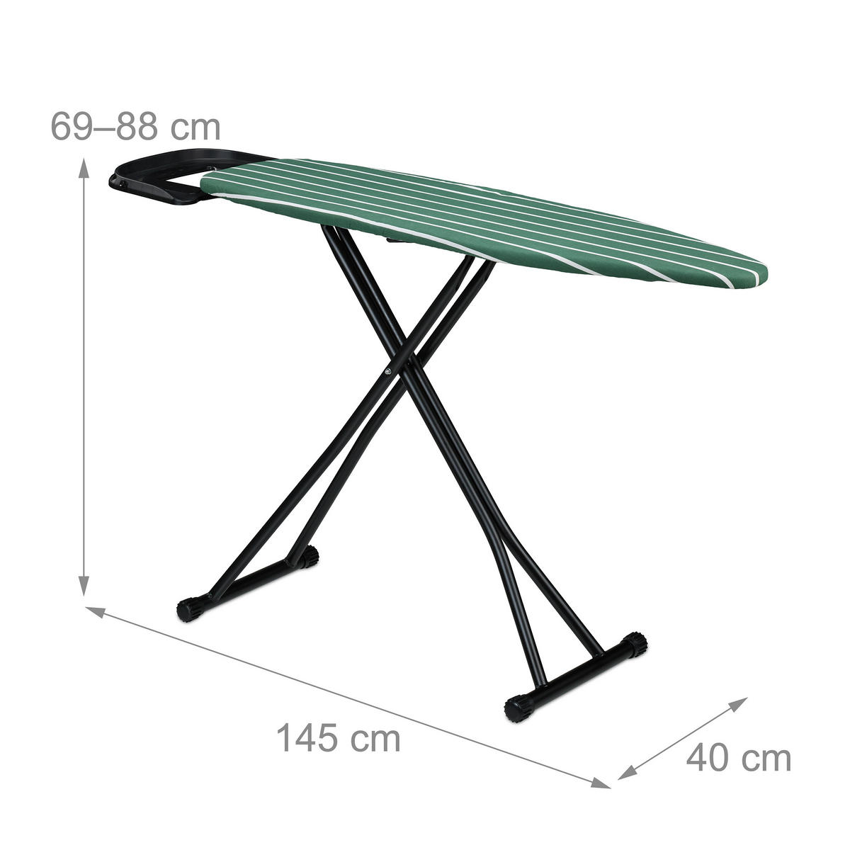 ŽEHLIACA doska - viacfarebná, kov/textil (145/40cm) - Relaxdays