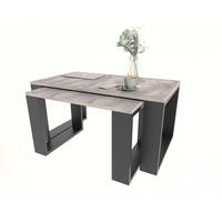 COUCHTISCH WESTA Beton 2er-Set - Grau, Holzwerkstoff (50/100/47.8cm) - Matkam Möbel