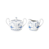 MILCH- & ZUCKER-SET Amina Strohblume blau-weiß 2er Set - Blau/Weiß, Keramik (1/1cm) - Seltmann Weiden